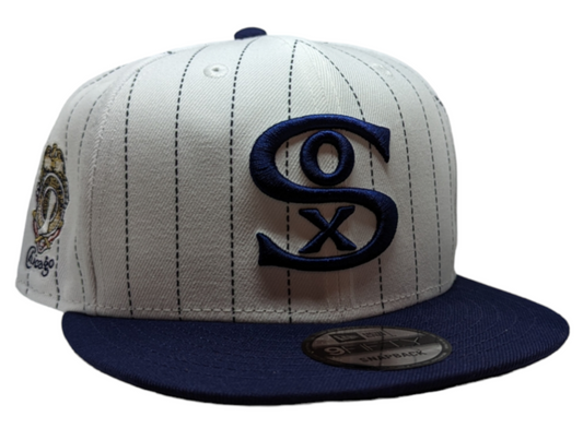 Chicago White Sox New Era FOD Mashup White Pinstripe/Navy 9FIFTY Snapback Adjustable Hat
