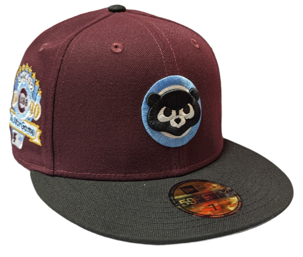 Chicago Cubs Maroon/Black 1990 All Star Game New Era 59FIFTY Fitted Hat