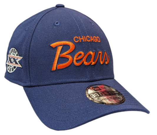 Chicago Bears New Era Super Bowl XX Griswold Navy 39THIRTY Flex Hat