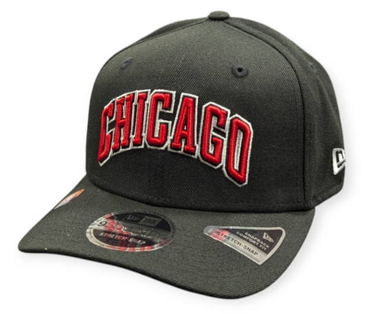 Chicago Bulls New Era 2024 Statement Edition Black 9SEVENTY Adjustable Hat