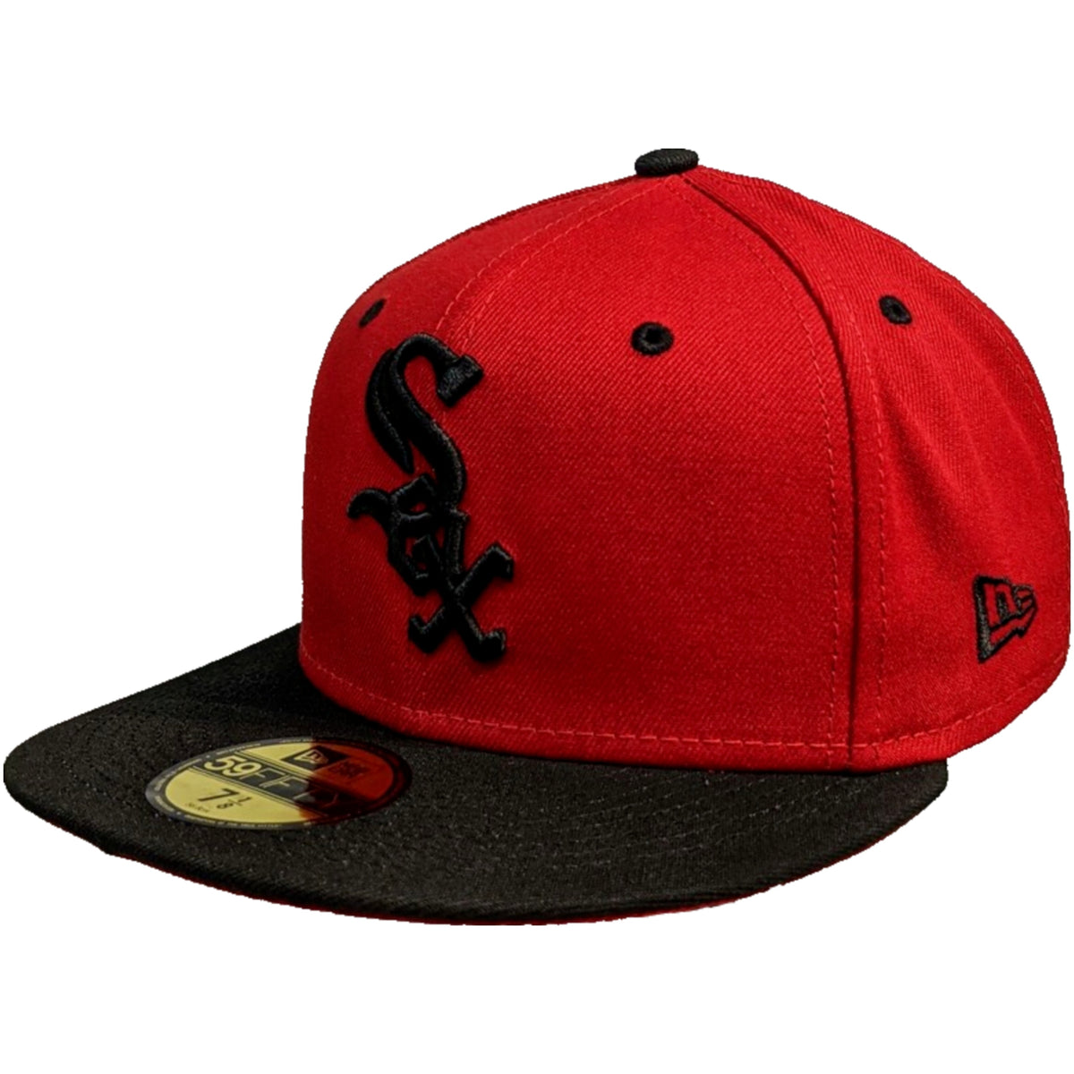 Men's Chicago White Sox New Era 2005 World Series Side Patch 2 Tone Red and Black 59FIFTY Fitted Hat