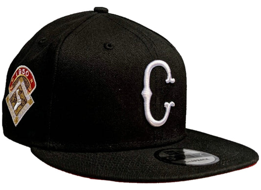 Mens Chicago White Sox New Era Black Cooperstown Collection 1950 All Star Game 9FIFTY Side Patch Snapback Hat