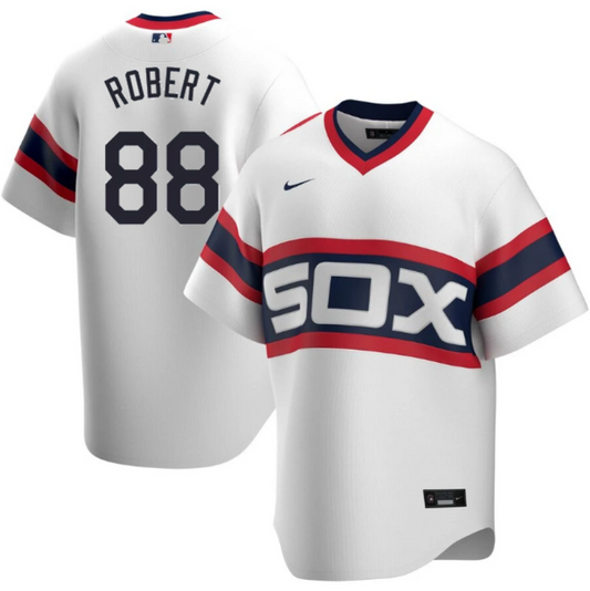 NIKE Men's Luis Robert Chicago White Sox 1983 Alternate White Premium Stitch Replica Jersey