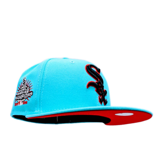 Chicago White Sox New Era Tidal Wave Vice Blue 2005 World Series Champions 59FIFTY Fitted Hat