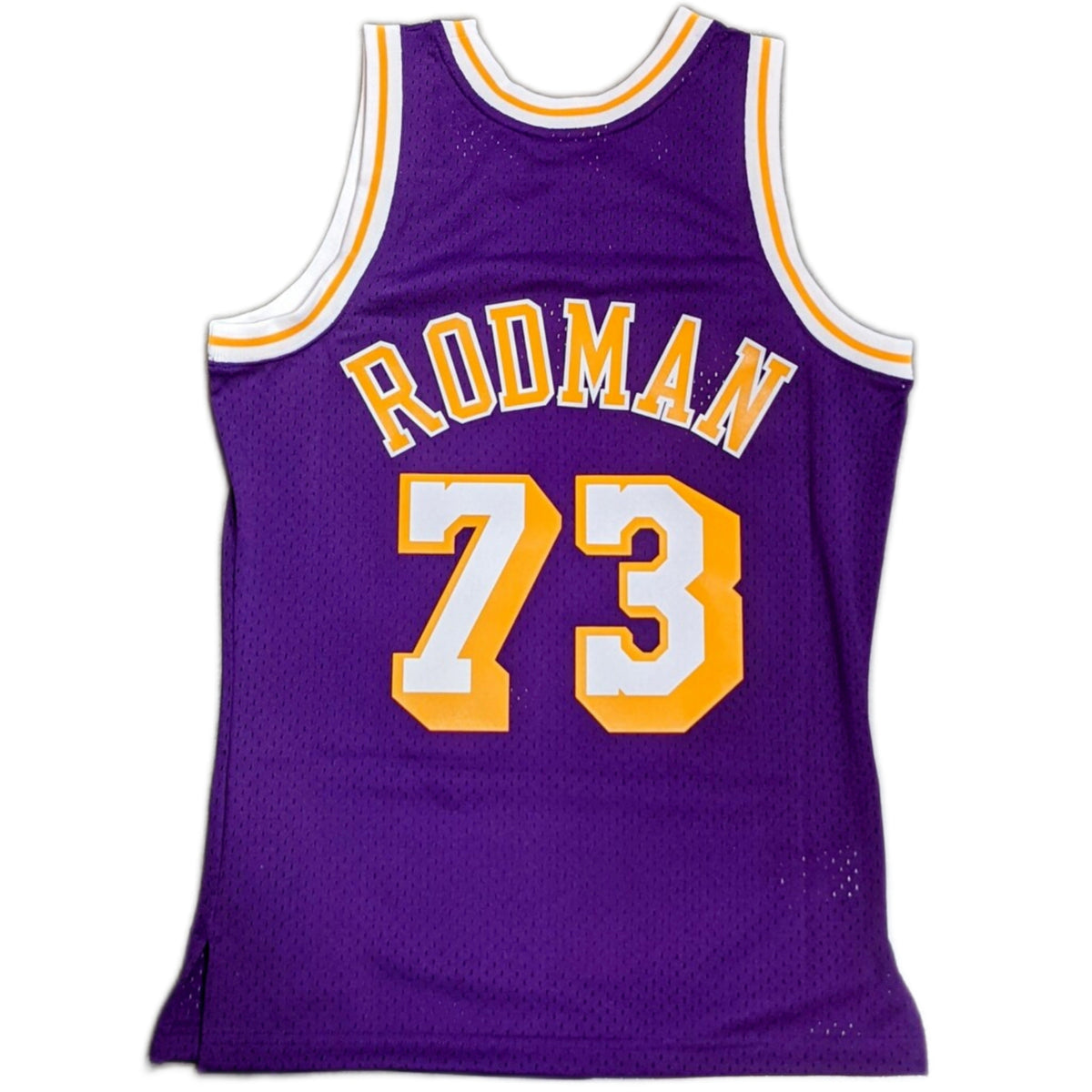 Men's Los Angeles Lakers Dennis Rodman Mitchell & Ness 1998-99 Hardwood Classics Purple Swingman Jersey