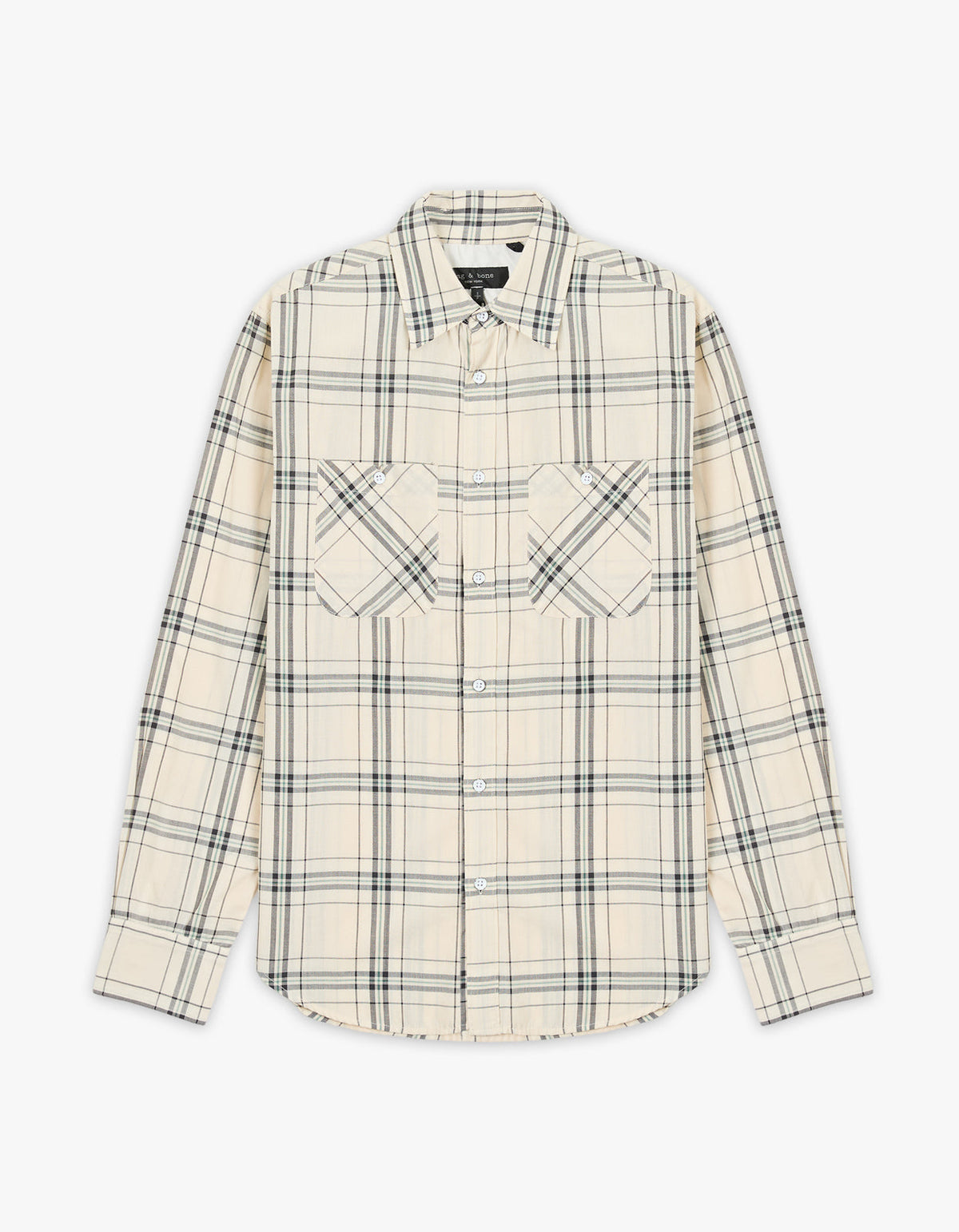 L/S Gus Shirt - White Plaid