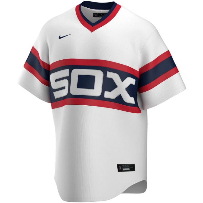 NIKE Men's Luis Robert Chicago White Sox 1983 Alternate White Premium Stitch Replica Jersey