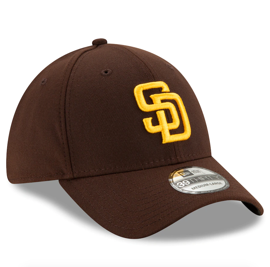 Men's San Diego Padres New Era Brown Team Classic 39THIRTY Flex Hat