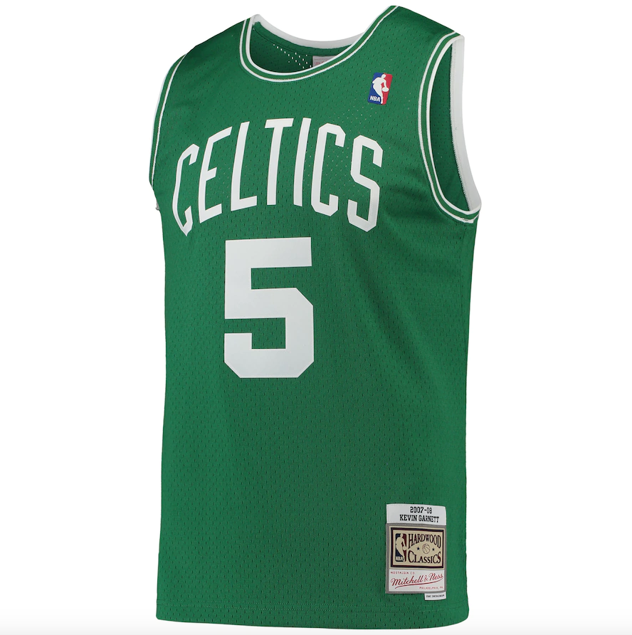 Men's Boston Celtics Kevin Garnett Mitchell & Ness Kelly Green Hardwood Classics 2007-08 Swingman Jersey