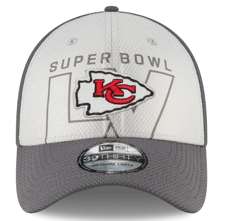 Men's Kansas City Chiefs New Era Gray/Graphite Super Bowl LV Bound 39THIRTY Flex Hat