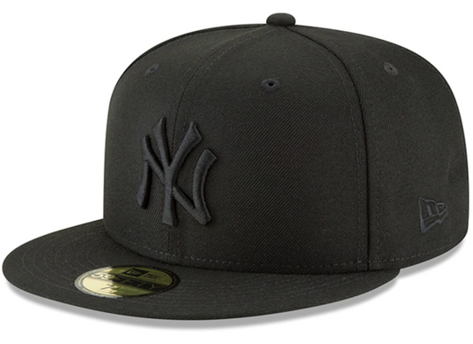 New York Yankees Tonal Black On Black 59Fifty Fitted Hat