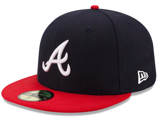 Men's Atlanta Braves New Era Navy/Red Home Authentic Collection On-Field 59FIFTY Fitted Hat