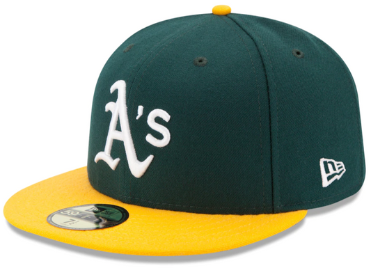 Men's Athletics New Era Green/Yellow Home Authentic Collection On-Field 59FIFTY Fitted Hat