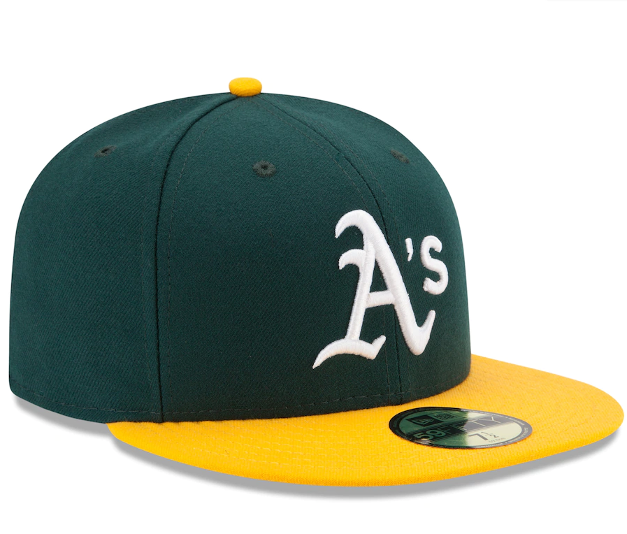 Men's Athletics New Era Green/Yellow Home Authentic Collection On-Field 59FIFTY Fitted Hat