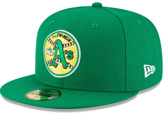 Men's Oakland Athletics New Era Green Cooperstown Collection Wool 59FIFTY Fitted Hat