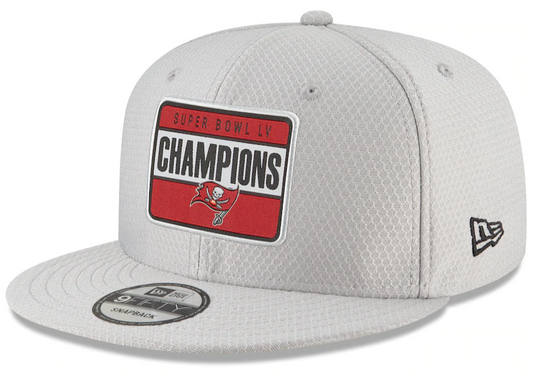 Men's Tampa Bay Buccaneers New Era Gray Super Bowl LV Champions Parade 9FIFTY Snapback Adjustable Hat