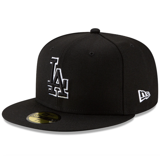 Los Angeles Dodgers New Era B-Dub 59FIFTY Fitted Hat - Black
