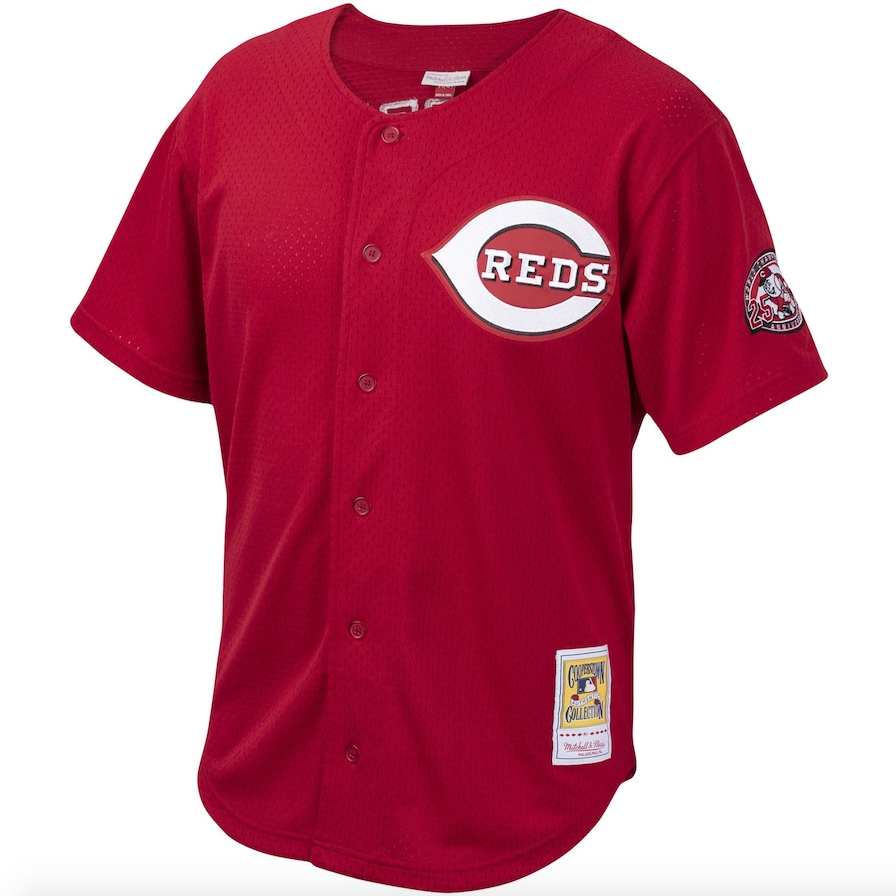 Men’s Cincinnati Reds Ken Griffey Jr. Mitchell & Ness Red Cooperstown Collection Batting Practice Jersey