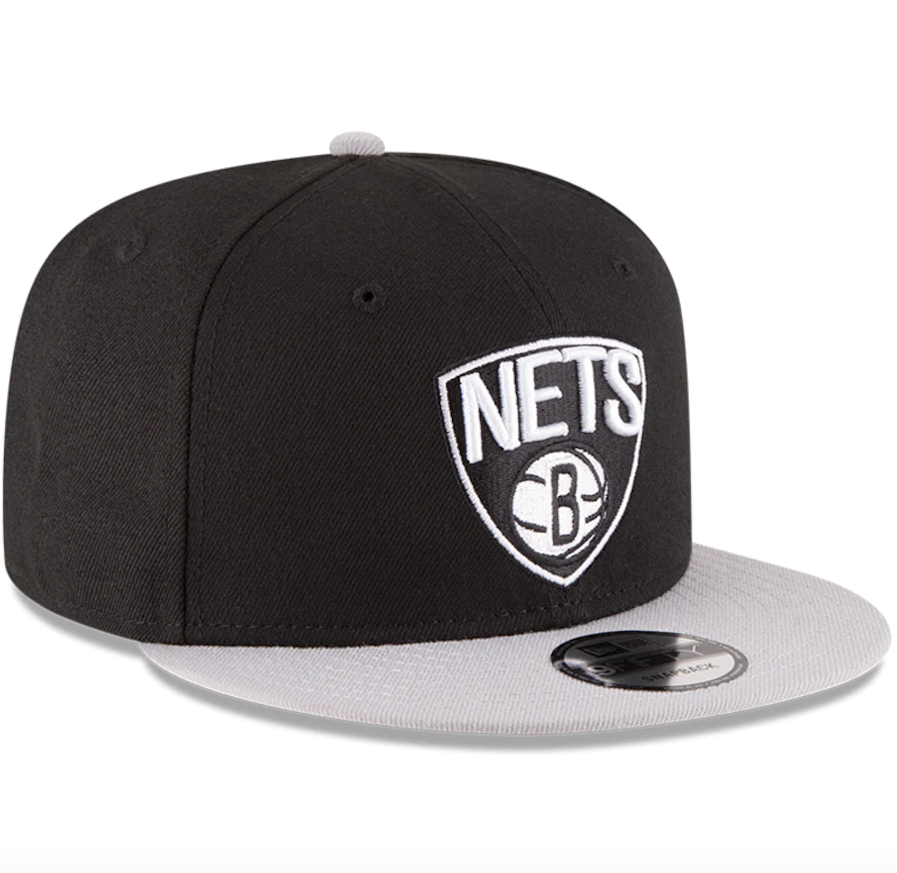 Men's Brooklyn Nets New Era Black/Gray 2-Tone 9FIFTY Adjustable Snapback Hat
