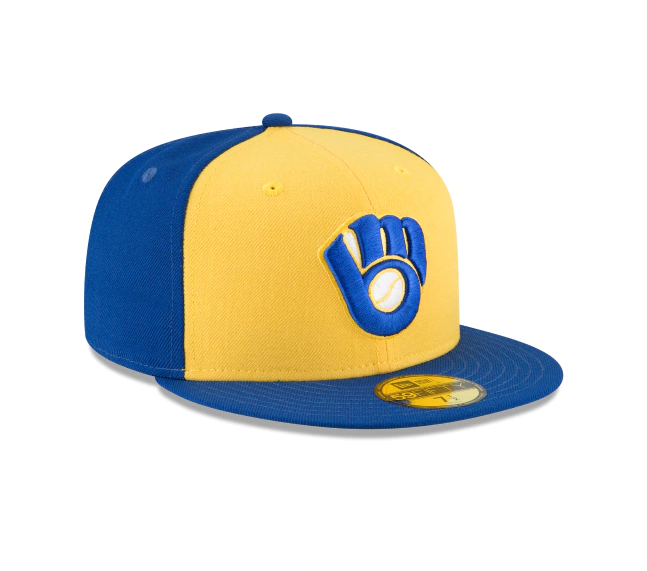 Milwaukee Brewers Cooperstown Collection 1978 59Fifty Fitted Royal/ Yellow Hat