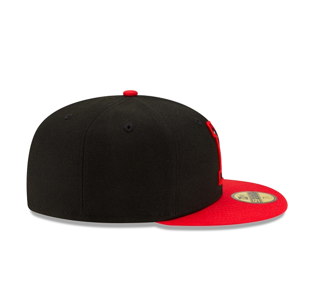 Men's Chicago Bulls NBA 2021 Draft New Era Black and Red 59FIFTY Fitted Hat