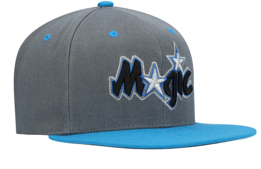 Men's Mitchell & Ness Silver/Blue Orlando Magic Hardwood Classics Reload 2.0 Snapback Adjustable Hat