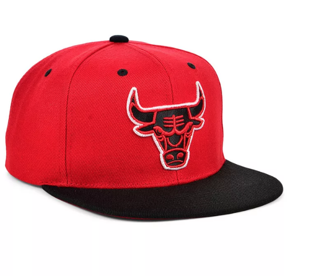 Men's Chicago Bulls Mitchell & Ness Black/Red Hardwood Classics Reload 2.0 Snapback Hat
