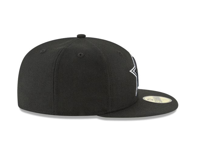 Dallas Cowboys NFL New Era Black and White 59FIFTY Fitted Hat
