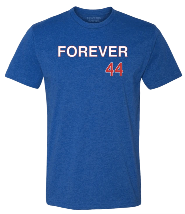 Men's Obvious Shirts Anthony Rizzo Chicago Cubs "Forever 44." Tee