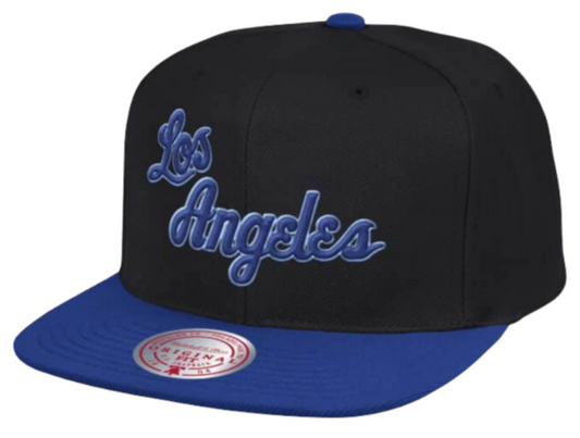 Los Angeles Lakers Mitchell & Ness Hardwood Classics Reload 2.0 Snapback Hat - Black/Blue