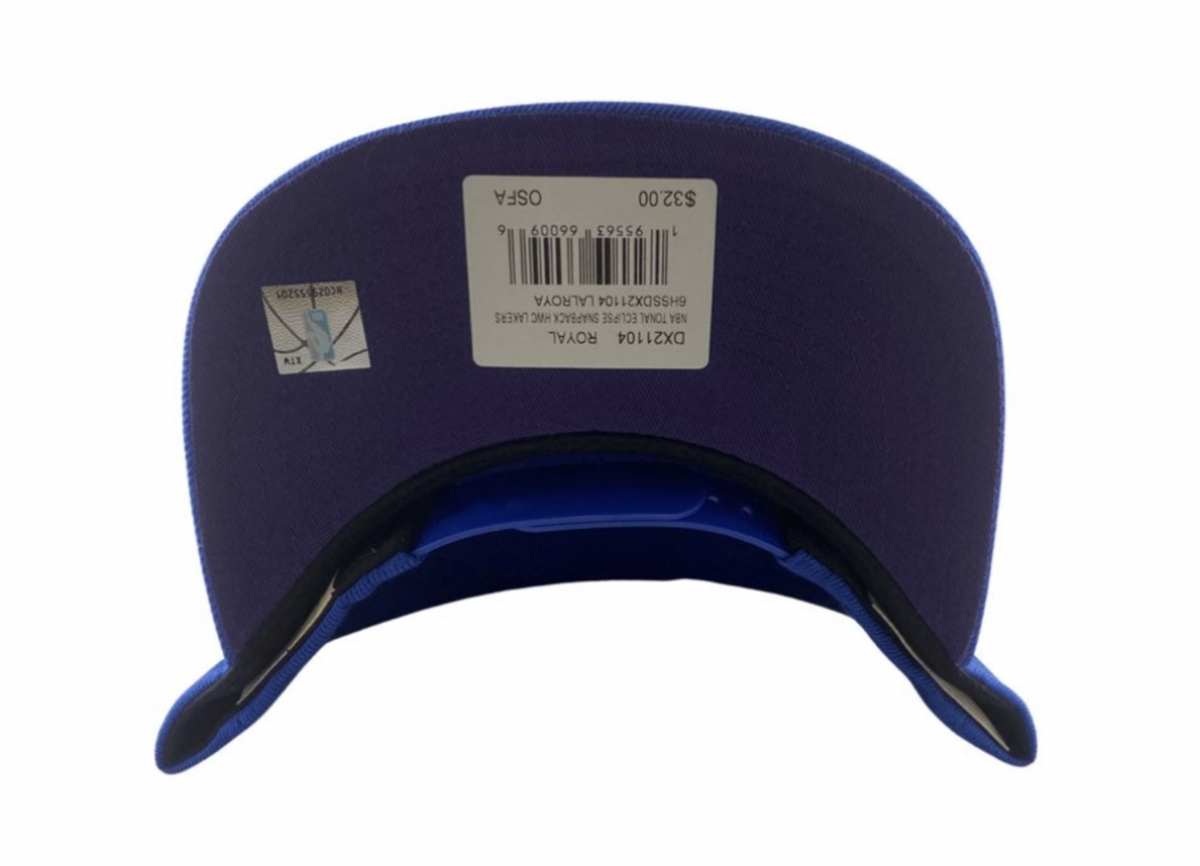 Los Angeles Lakers Mitchell & Ness Tonal Eclipse Snapback Hat- Blue