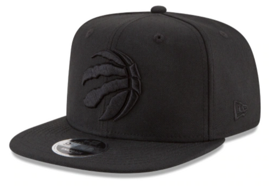 Men's Toronto Raptors New Era Black On Black Color Pack 9FIFTY Snapback Hat