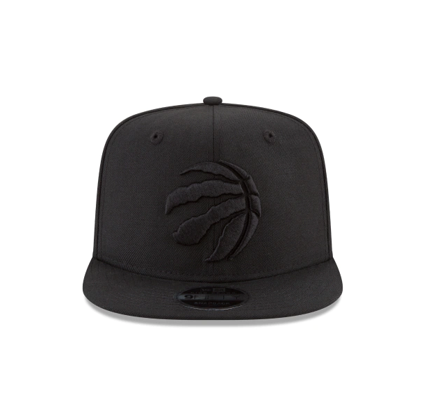 Men's Toronto Raptors New Era Black On Black Color Pack 9FIFTY Snapback Hat