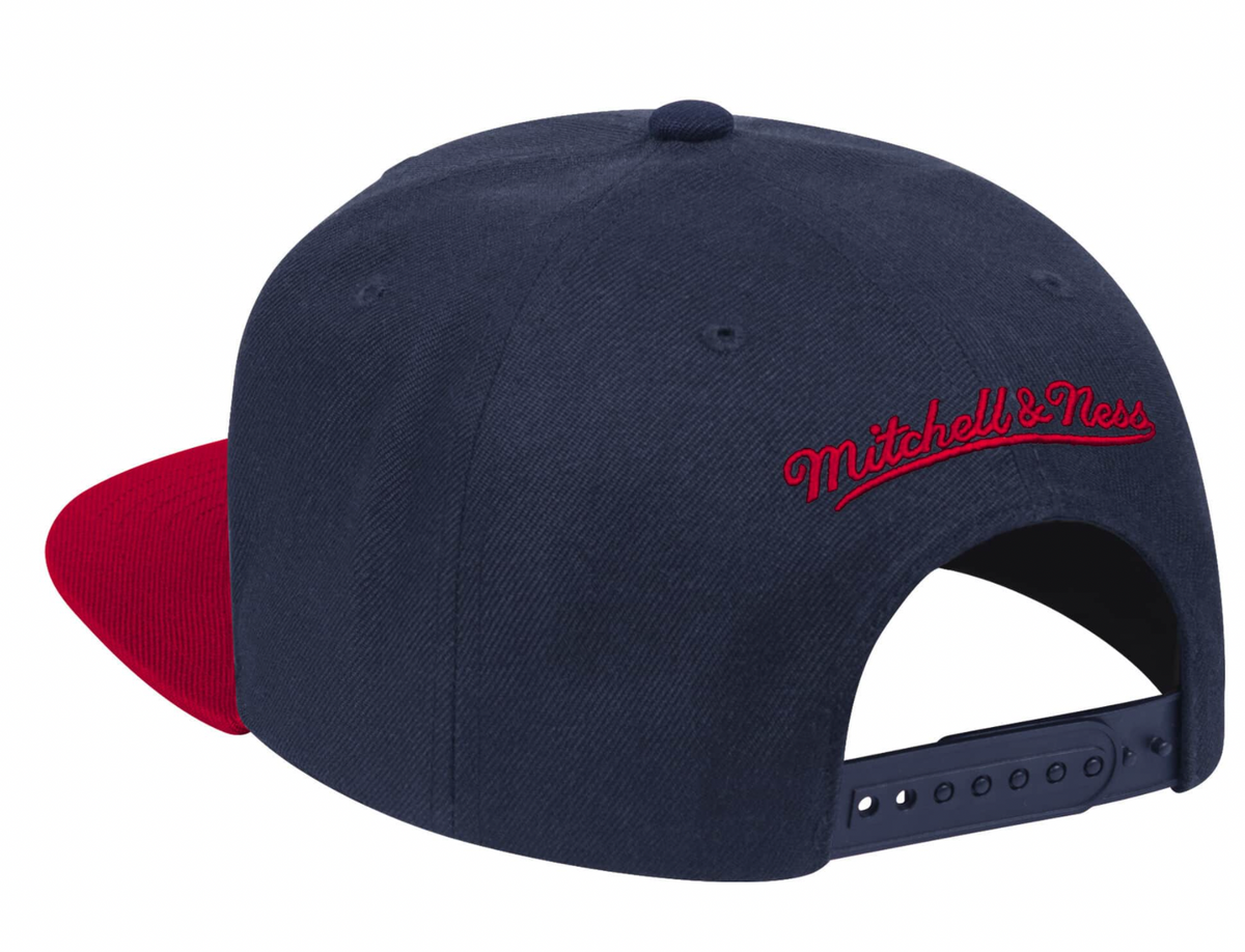 Mens NBA Denver Nuggets 2 Tone Navy/ Maroon Mitchell And Ness Basic Core Snapback Hat
