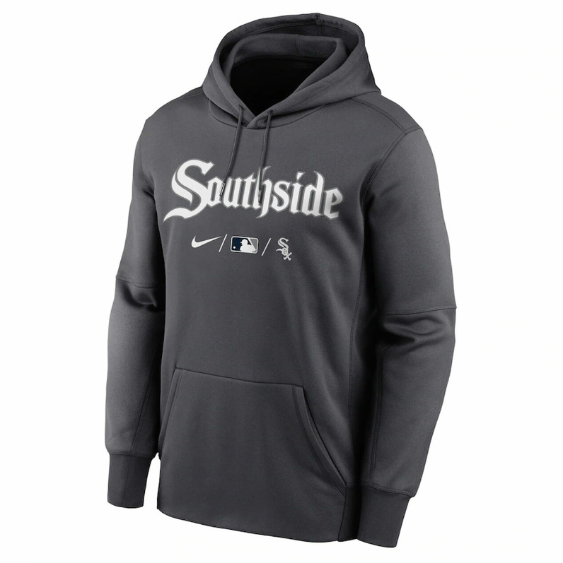 Youth Chicago White Sox Nike Black City Connect Therma Pullover Hoodie