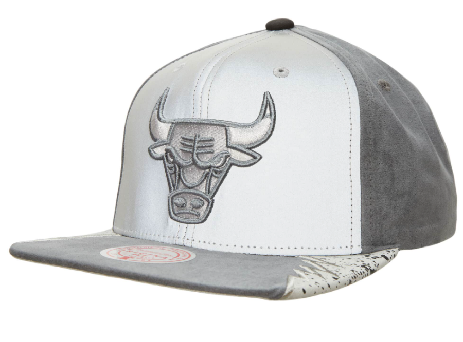 Chicago Bulls Mitchell & Ness 3M AIR JORDAN DAY 5 Snapback Hat- Gray/Silver