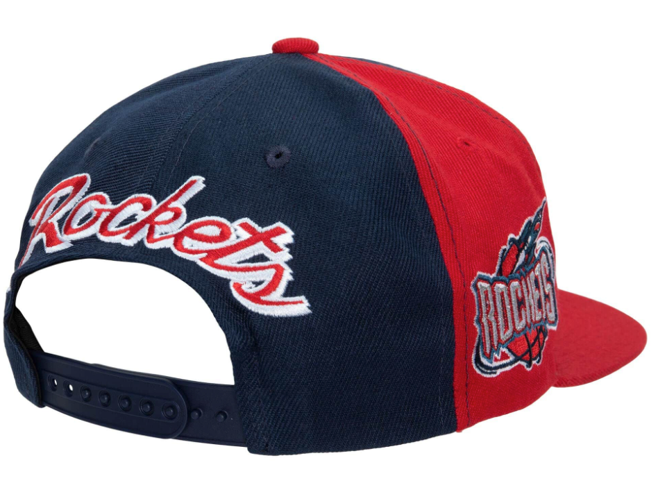 Houston Rockets NBA Rear Script Deadstock Mitchell & Ness Snapback Hat