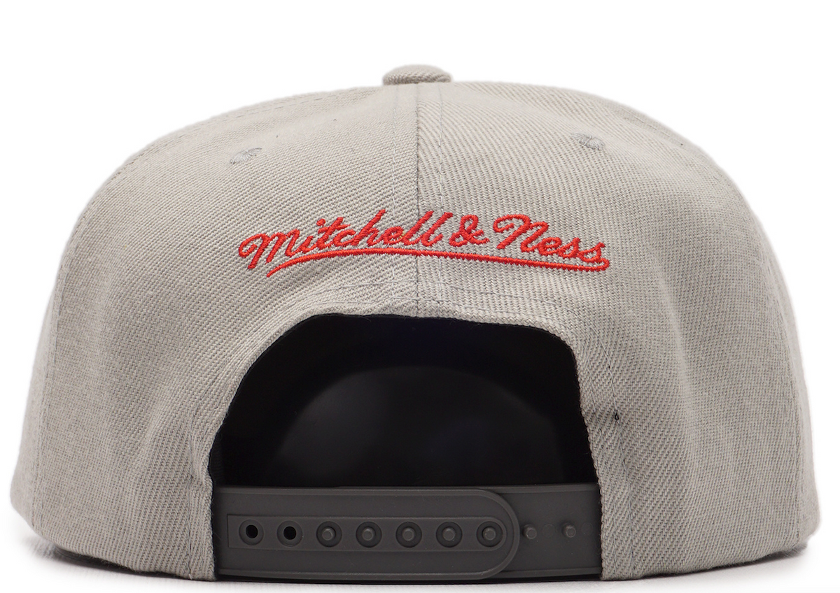 Men's Milwaukee Bucks Mitchell & Ness Cool Grey 3 Snapback Hat