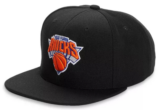 Men's New York Knicks NBA Core basic Black Mitchell & Ness Snapback Hat