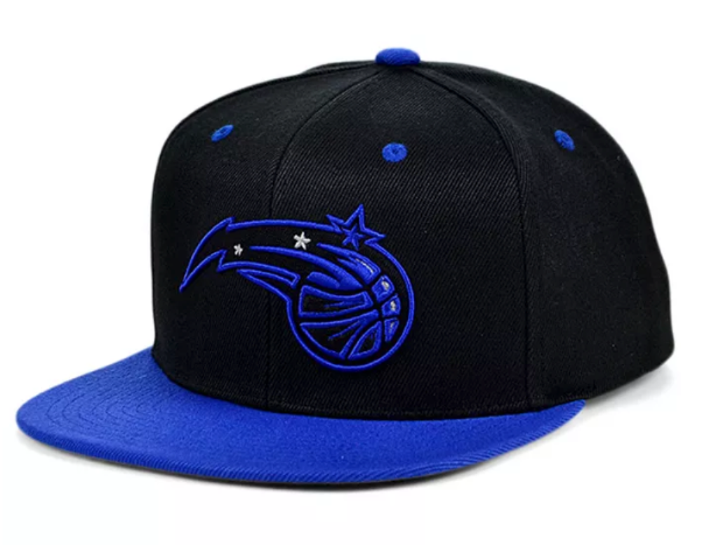 Men's Orlando Magic NBA Black Royality Mitchell & Ness Snapback Hat