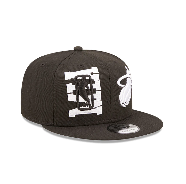 Miami Heat New Era Black 2022 NBA Draft 9FIFTY Snapback Hat