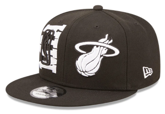 Miami Heat New Era Black 2022 NBA Draft 9FIFTY Snapback Hat