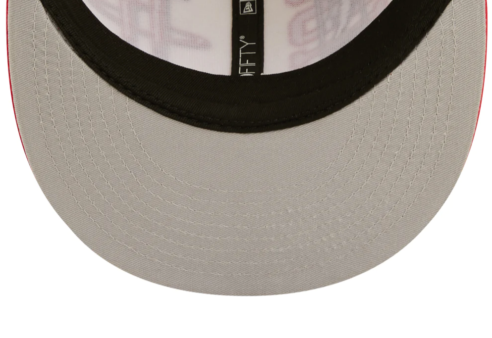 Houston Rockets New Era 2022 NBA Draft 9FIFTY Snapback Adjustable Hat - Cream/Red