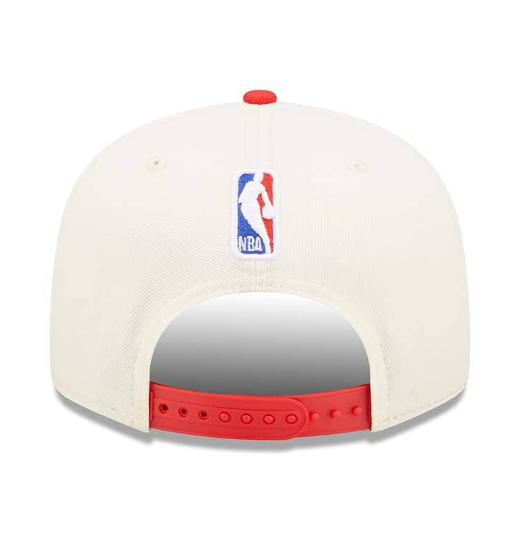 Chicago Bulls New Era 2022 NBA Draft 9FIFTY Snapback Adjustable Hat - Cream/Red