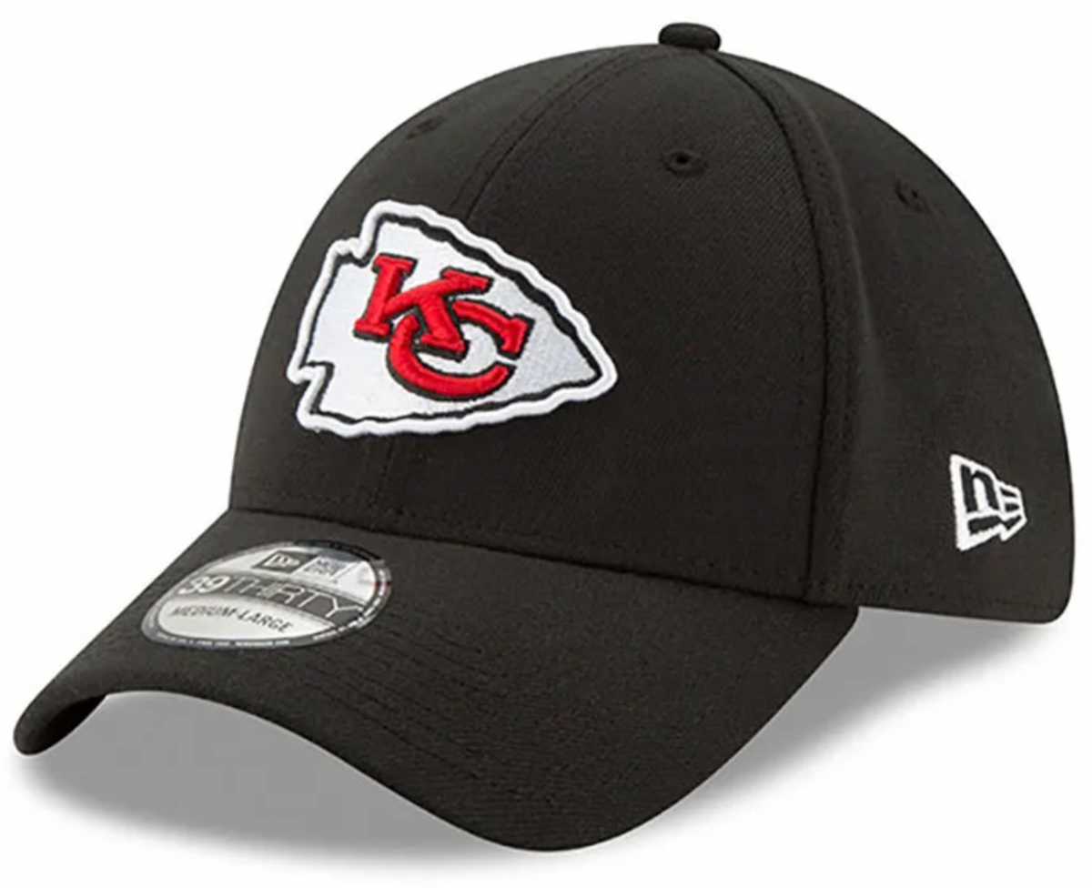Men's Kansas City Chiefs New Era Black Team Classic 39THIRTY Flex Hat