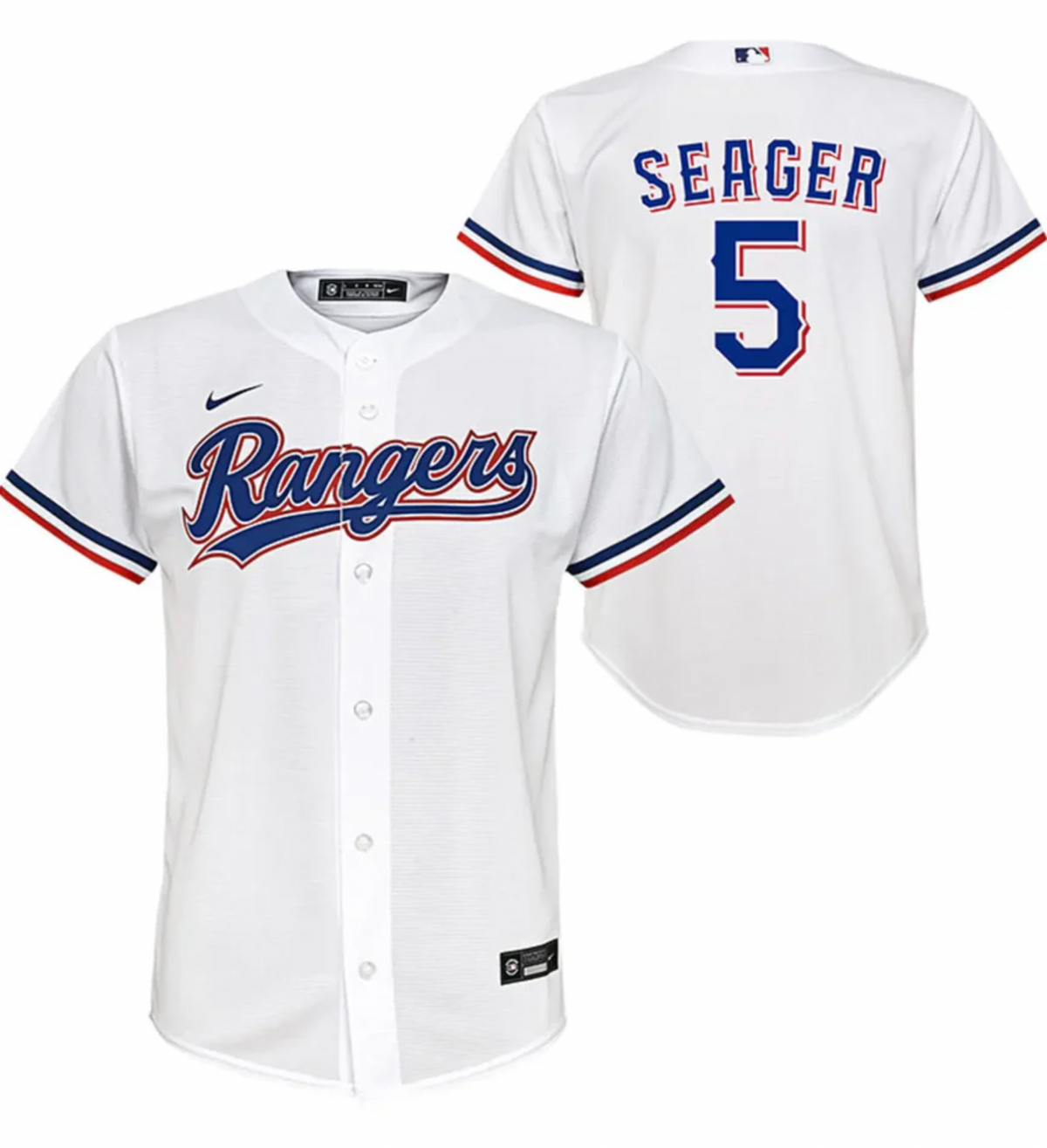 Youth Nike Corey Seager Texas Rangers White Home Replica Jersey