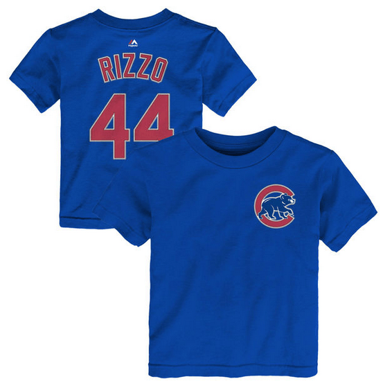 Toddler Majestic Anthony Rizzo Chicago Cubs Royal Player Name & Number T-Shirt