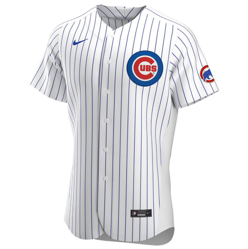 Men's Chicago Cubs Javier Baez Nike White Home Authentic Player Jersey