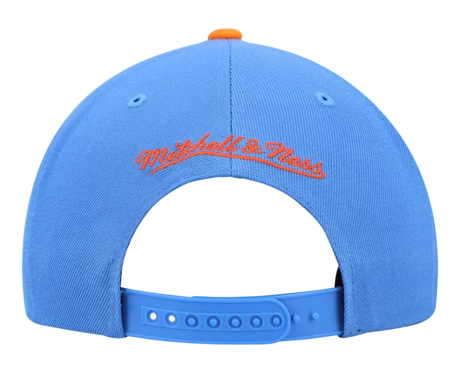 Mens Cleveland Cavaliers 2-Tone Blue/Orange 2.0 HWC Mitchell & Ness Snapback Hat