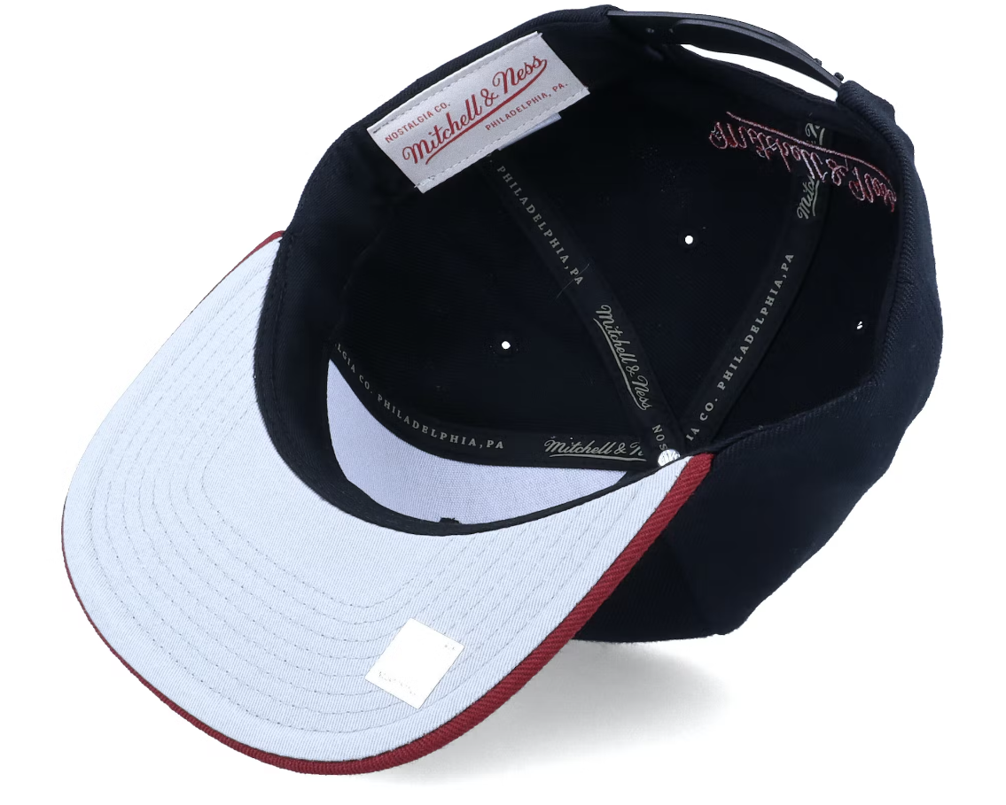 Men's Miami Heat Mitchell & Ness 2-Tone 2.0 Snapback Hat-Black/Maroon